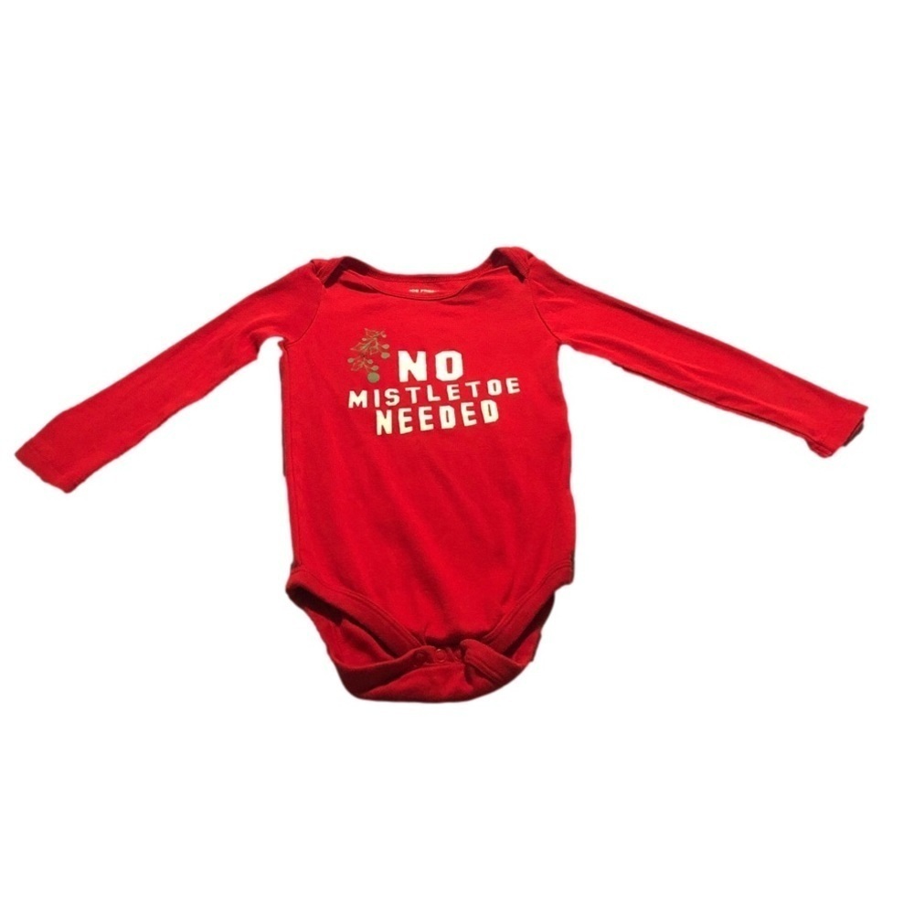 Red Holiday Long Sleeve Onesie Size 18-24 Months